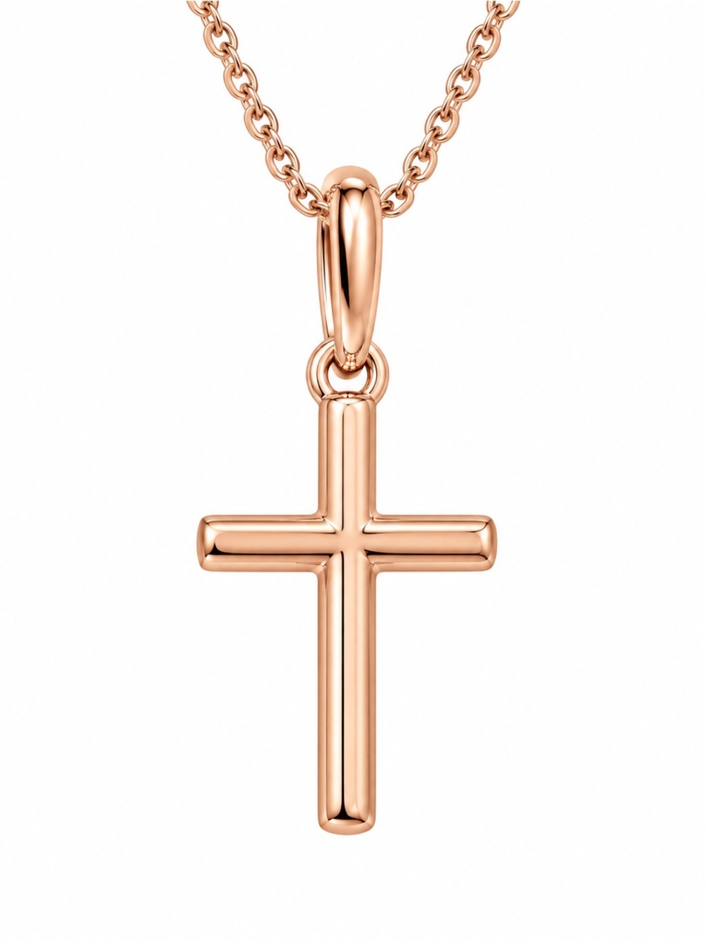 Rose Gold Cross Necklace‎
